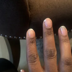 Chipped gel manicure within one week!