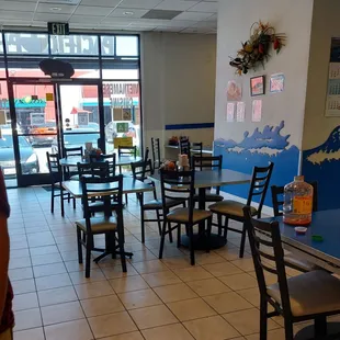 The dining/seating area