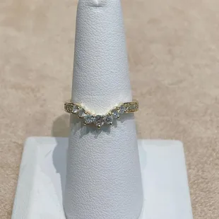 Custom wedding band crown
