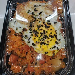 a meal in a plastic container