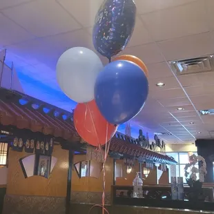 Balloons for the birthday girl