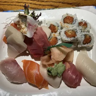 Sushi and sashimi combo!