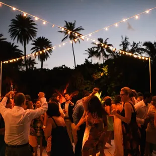 Cafe Lights over the Dance Floor