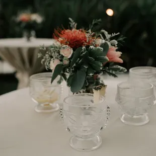 We brought our own tiki glasses, but the linens and tables were PPRs.