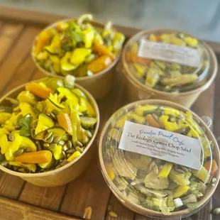 Local veggies in the salads!