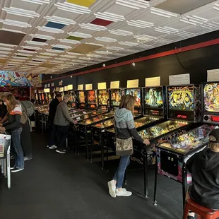 "Modern" pinball room.