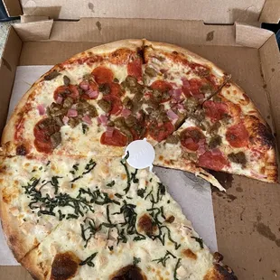 16&quot; Large Pizza Half Calzone Half Bacon Ranch