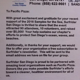 Thanks Surfrider!