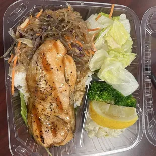 Teriyaki salmon plate