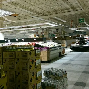 Looks dark and dingy with more stacks of stuff.