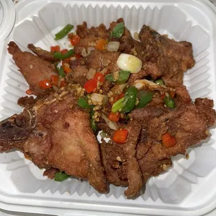 Salt and pepper pork chops