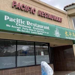 the front of the restaurant