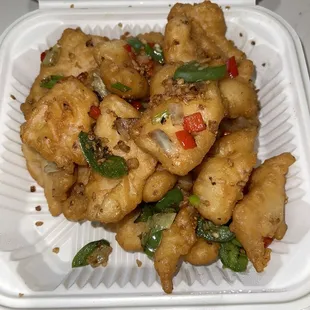 Salt and pepper fish (flounder)