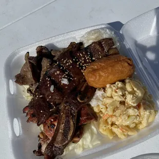 a tray of food