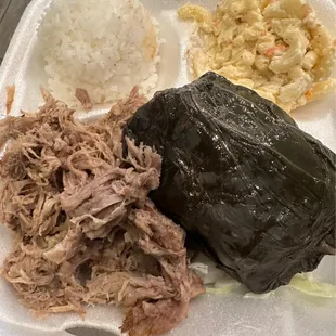 Kalua pig with laulau