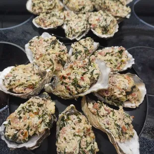 Topped off the oysters with the Rockefeller ingredients *9/4/23