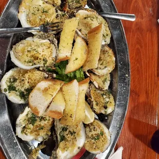 Grilled oysters