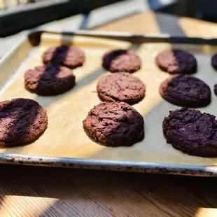 cookies on a baking sheet