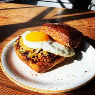 a breakfast sandwich