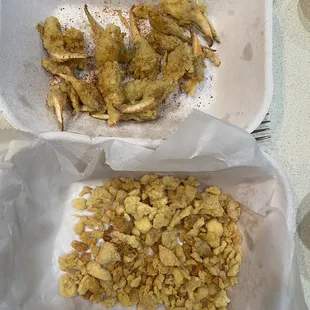 More crunchies than crab fingers.
