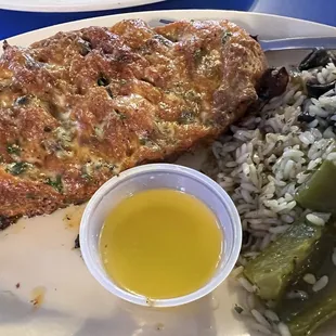 Crawfish pirogue. The extra butter is laughably not necessary.