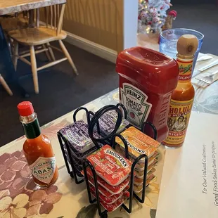 12.08.24 Our breakfast condiments they brought us before the meal arrived