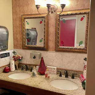 12.08.24 Holiday decorated restroom