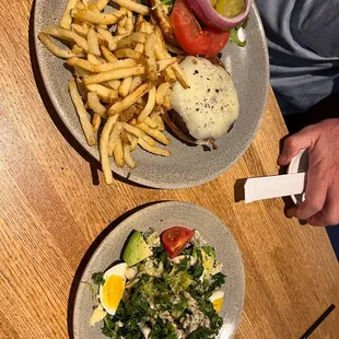 California Burger and Little Kale Salad