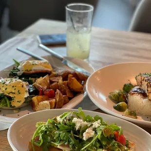 Miso Salmon Avocado toast Classic Benedict