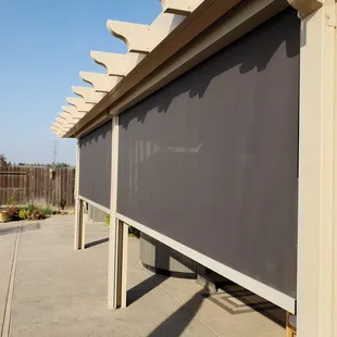 Vertical Drop Awnings with Side Guide Rails