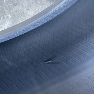 Nail still in my tire after being repaired supposedly! But cut off at tire level and left