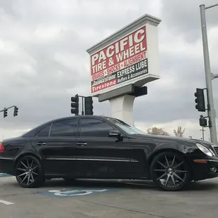20 staggered Curva wheels black wheel with spoke black tint combination looked shape