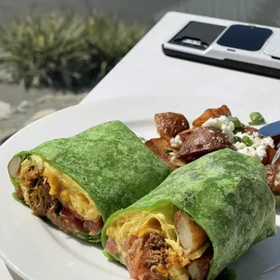 Breakfast Burrito with Breakfast Potatoes 4/10