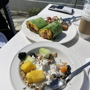 Breakfast Burrito 4/10 Fruit &amp; Yogurt Granola Parfait 9/10
