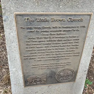 Plaque outside