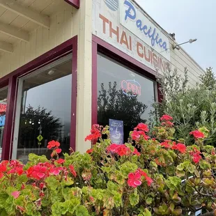 the front of the restaurant