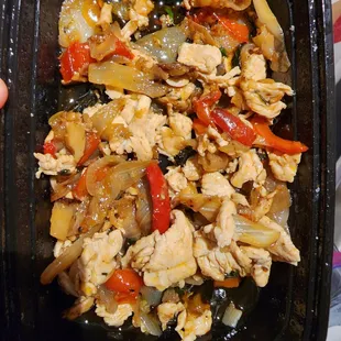 After I recooked the basil chicken, it's not that hard people!