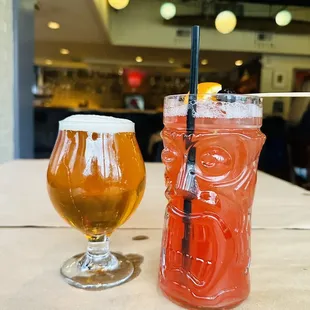 Cheers beer and cocktail