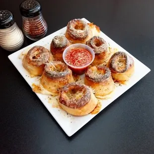 Our World Famous Garlic Knots!  Very Cheesy!