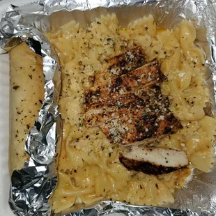 Blackened Chicken Alfredo. This is real homemade sauce. Delicious!