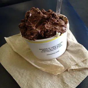 Chocolate with cocoa nibs