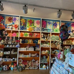 The perfect place to find unique gifts! Including things like goat milk products, plush, and unique cards.