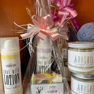 Pre packaged goat milk soap &amp; lotion gift packs are the perfect gift!