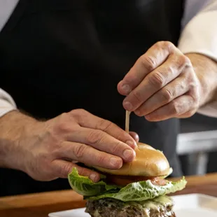 Handmade burgers at Packers Kitchen + Bar