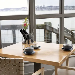 Seaside seating in the dining room