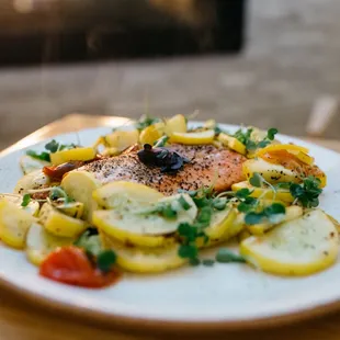 a plate of food on a table