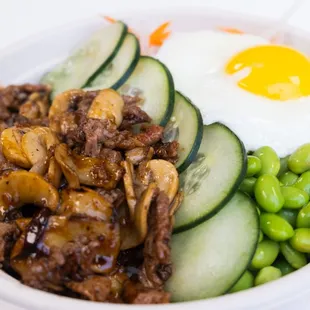  a close up of a bowl of food