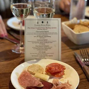 The Wine and food pairing menu made especially for the group.