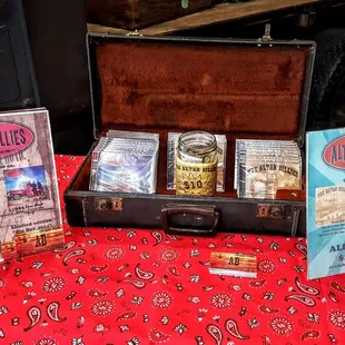 a variety of items on a table