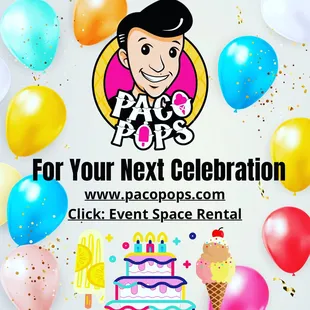 Celebrate and reserve a Private Event at Paco Pops